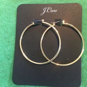 J. Crew Antique-gold hoop earrings